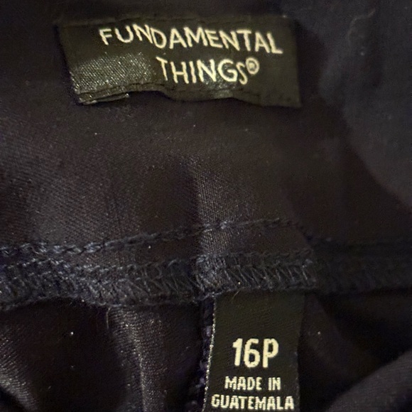 Stylish Women's Navy Cropped Pants with gem/rhinestone embroidery on ankles. - Picture 3 of 5